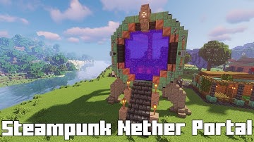 How to Build a Steampunk Nether Portal in Minecraft #minecraft