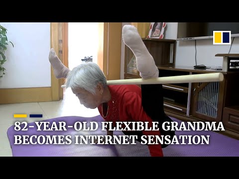 82-year-old flexible grandma becomes internet sensation in China
