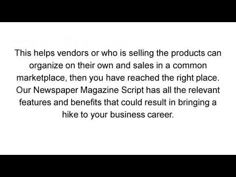 Newspaper Magazine Clone Script - PHP Readymade Script
