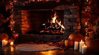 October Autumn Music 🍂 Relaxing Jazz Piano and Fireplace Ambience for Focus, Reading & Calm