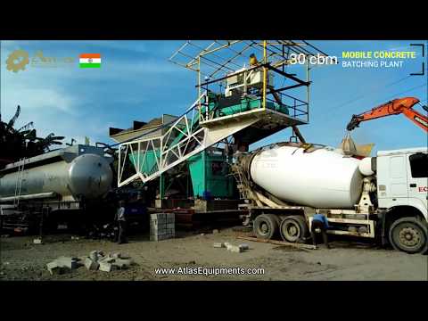 30 Cbm Mobile Concrete Batching Plant - Made In India Working In Philippines