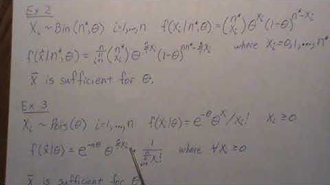 Sufficient Statistics - Examples