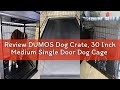 Review DUMOS Dog Crate, 30 Inch Medium Single Door Dog Cage with Plastic Leak-Proof Pan Tray, Foldin