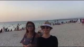 Twins' random act ,  Kite Beach-Burj Al Arab ,Dubai-Sept. 2016