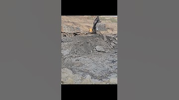 coal Exposing by back loading #mining #shortsyoutube #loading #excavator #volvo #coalmines #shorts