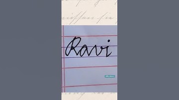 Ravi name cursive writing shorts #ravi #cursive #handwriting #shorts #videos