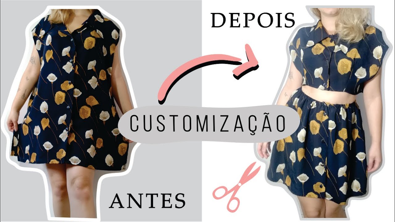 CUSTOMIZANDO UM VESTIDO DA VOVÓ | DIY - YouTube