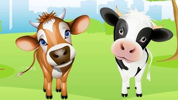 Em tập nói tên và tiếng kêu các động vật nuôi con bò thỏ mèo gà vịt ngựa dê | dạy trẻ thông minh sớm