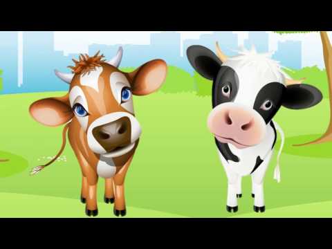 Video Em tập nói tên và tiếng kêu các động vật nuôi con bò... - youtube