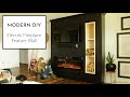 MODERN DIY Electric Fireplace Wall--With Removeable Access Cubbies!