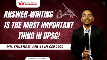 Answer-Writing is the most important thing in UPSC CSE! | Optional: Geography| Mr. Shubham, AIR-41