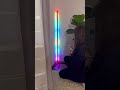 Кутова різнокольорова LED  лампа на пульті з додатком RGB