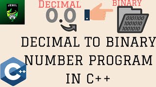 DECIMAL TO BINARY NUMBER  CONVERTER PROGRAM IN C++
