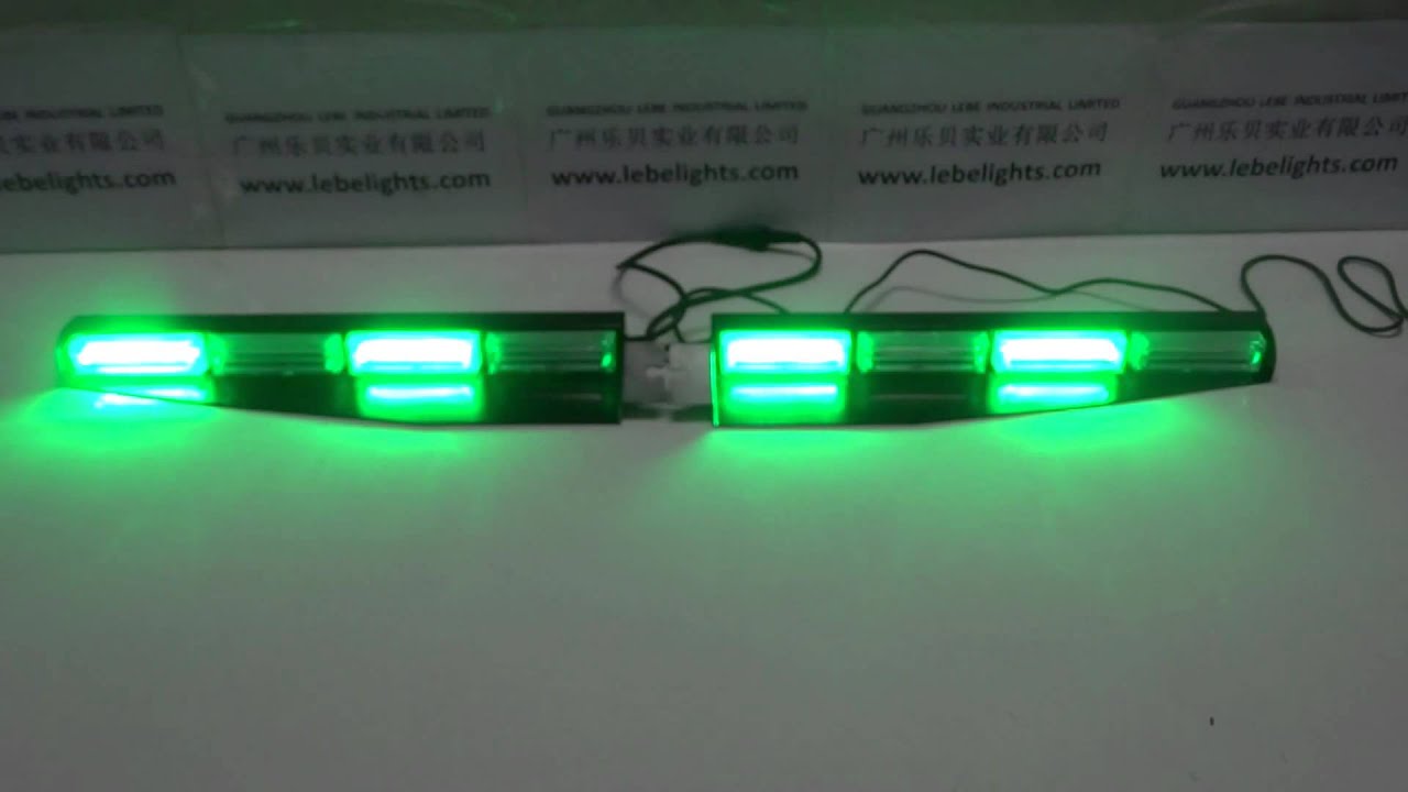 LB1105D Green LED visor light, LED emergency light. YouTube