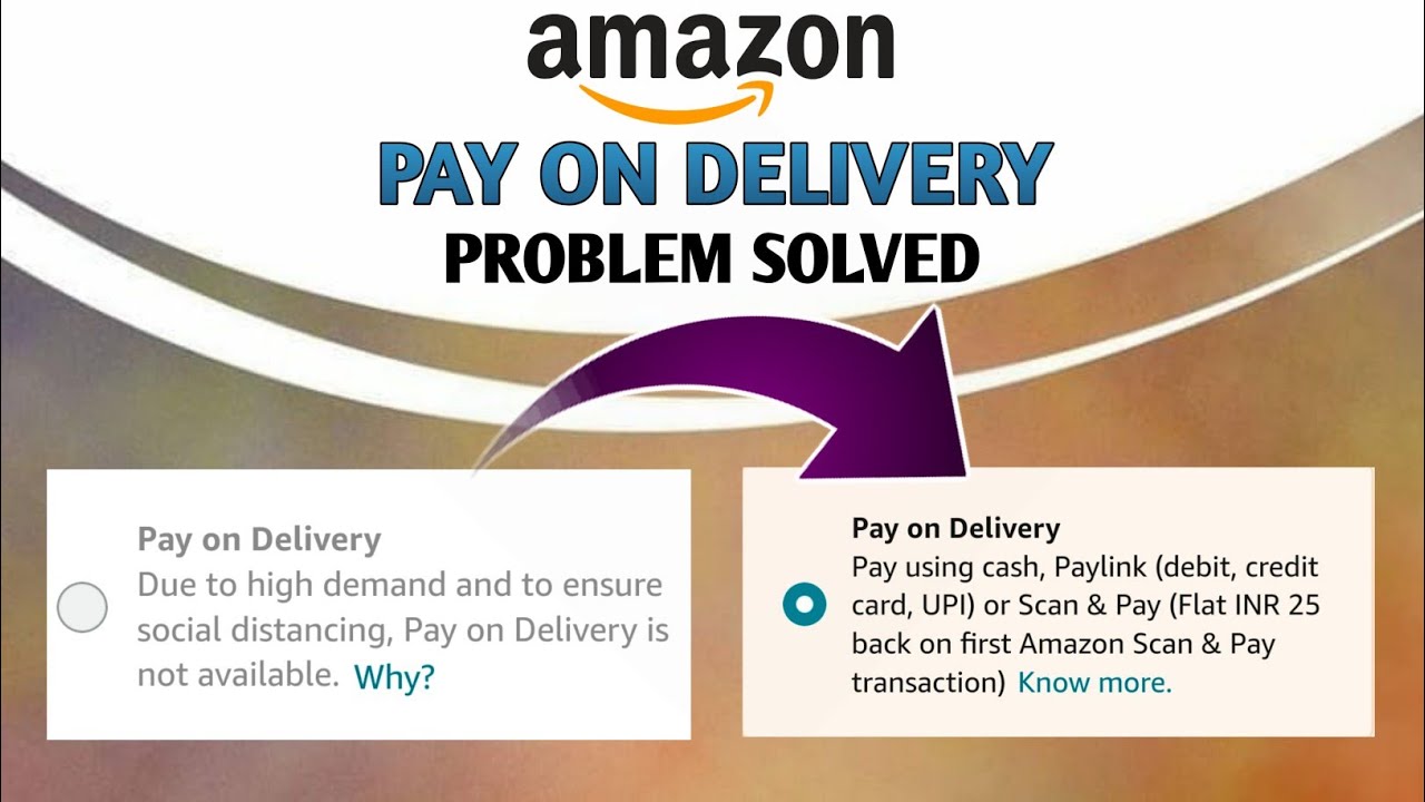 Amazon Pay on Delivery (POD) Not Available | How to payment cash on delivery on amazon | Fix Problem