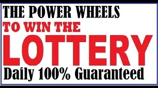 How to win the Lottery 2017 - Pick 4 and Pick 3 Strategy (The Power Wheels)