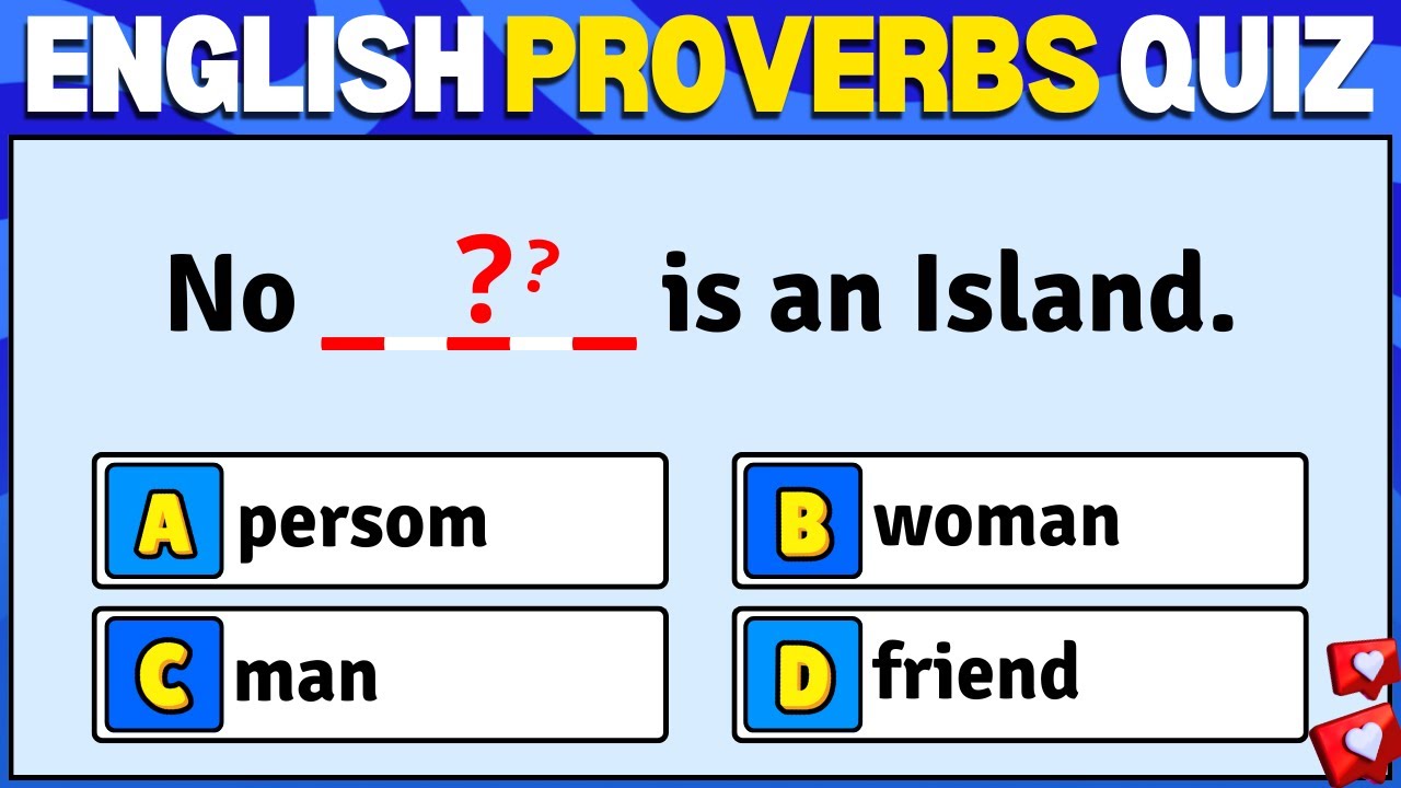 English Proverbs Quiz | 99% Can't Pass This Test! #proverbs - YouTube