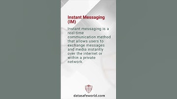 Instant Messaging, IM, Cybersecurity Mini Dictionary #shorts