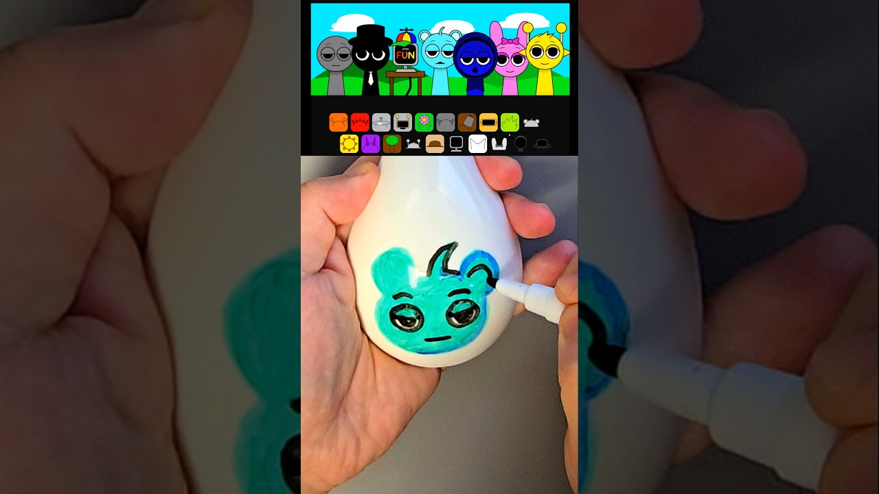 I drew a Sky from Sprunki with a Water Painting Pen