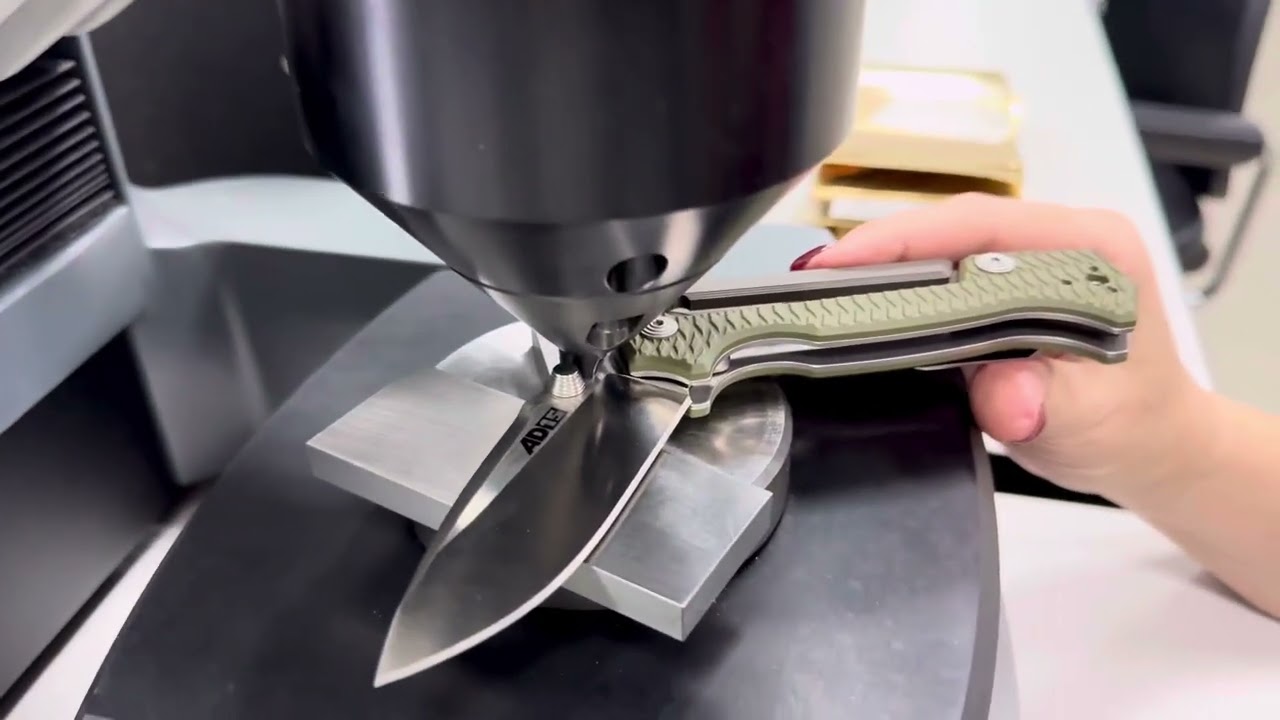 Замер твёрдости HRC, нож cold steel AD-15, сталь CPM S35VN