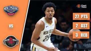 Trey Murphy Iii - 27 Points, 2 Ists, 3 Rebounds Vs Rockets - 2025-26 Regular Season