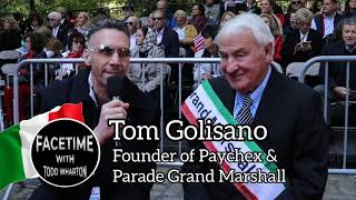 Todd interviews the Founder of Paychex, Tom Golisano at the 78th Annual Columbus Day Parade