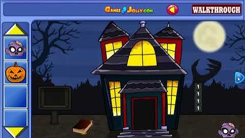 Help The Halloween Cat Rescue From Cage Walkthrough - Games2Jolly