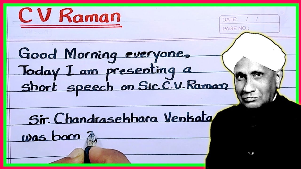 CV Raman speech in English | CV Raman 10 lines speech in English ...