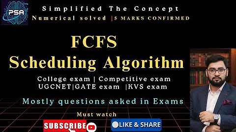 FCFS Scheduling Algorithm OS| Semester Exam |Important for UGC NET|GATE Exam #btech#bca#datascience 
