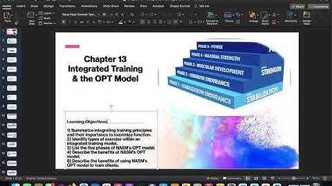 Chapter 13 - Integrated Training and the OPT Model