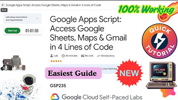 Google Apps Script: Access Google Sheets, Maps & Gmail in 4 Lines of Code  #GSP235 #qwiklabs #arcade