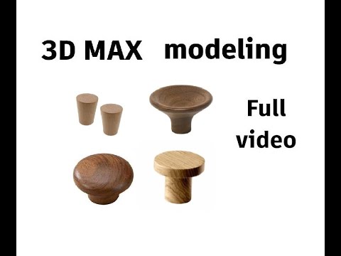 how to model cabinet knobs and drawer knobs in 3d max.