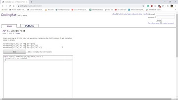 AP-1 (wordsFront) Java Tutorial || Codingbat.com