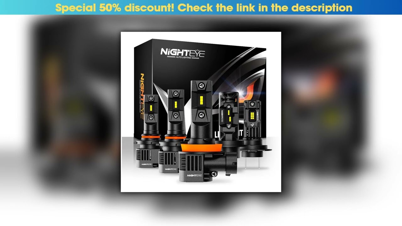 Review NIGHTEYE H7 LED Bulbs Canbus 35000LM Led h4 H11 H8 H9 9005 HB3 9006 HB4 Car Lights 80W 6500K