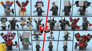 All Skibidi Toilets vs All Skibidi Toilets Fanmade in LEGO (Minifigures Tutorial)