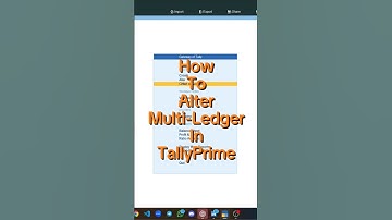 Multi Ledger Alteration In Tally Prime #tally #tallyprime #ledger