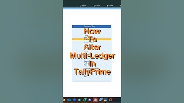 Multi Ledger Alteration In Tally Prime #tally #tallyprime #ledger