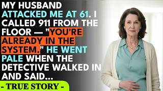 My husband beat me at 61 years old. I called 911 from the floor — but he froze when the detective...