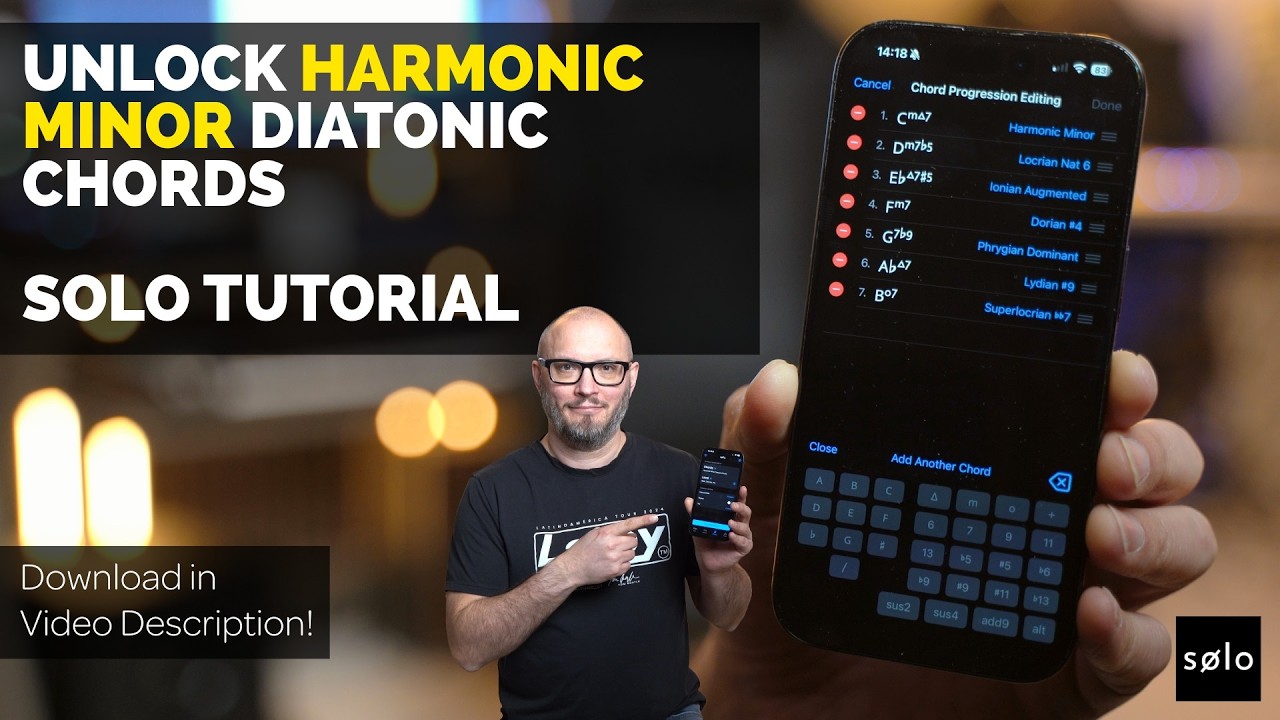 UNLOCK HARMONIC MINOR DIATONIC CHORDS - USING SOLO's CUSTOM CHORD PROGRESSIONS (DOWNLOAD INCLUDED)