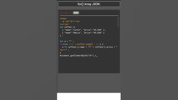 for Array JSON JAVASCRIPT