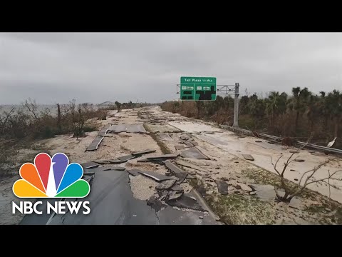 Drone footage shows hurricane ian's damage to sanibel causeway