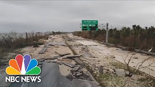 Drone Footage Shows Hurricane Ian's Damage To Sanibel Causeway