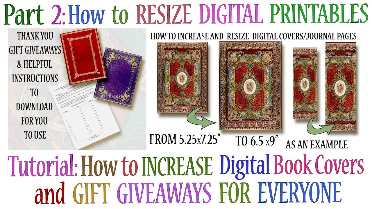 Part 2: HOW TO RESIZE your PRINTABLES, WITHOUT using software editing ...