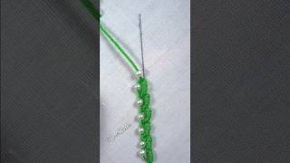 💚Amazing basic stitch pretty 🥰 border embroidery design🔥🔥 #embroidery #viral