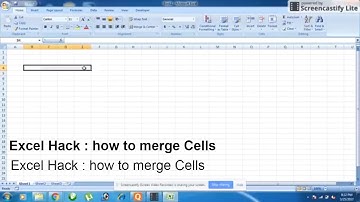 How to merge cells in Excel 2007