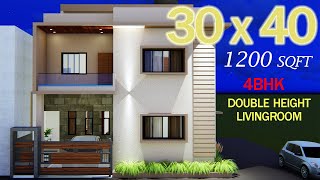 30 x 40 Duplex West Facing Bunglow 120 Gaj in Karnataka. Vastu Plan for 4 BHK