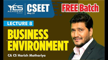 CSEET Business Environment (Lecture 8) | CSEET May 21 FREE Batch | CA CS Harish Mathariya
