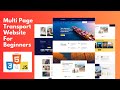 Multi pages Transportation website for Beginners - Step-by-Step HTML, CSS &amp; JS Project for beginners