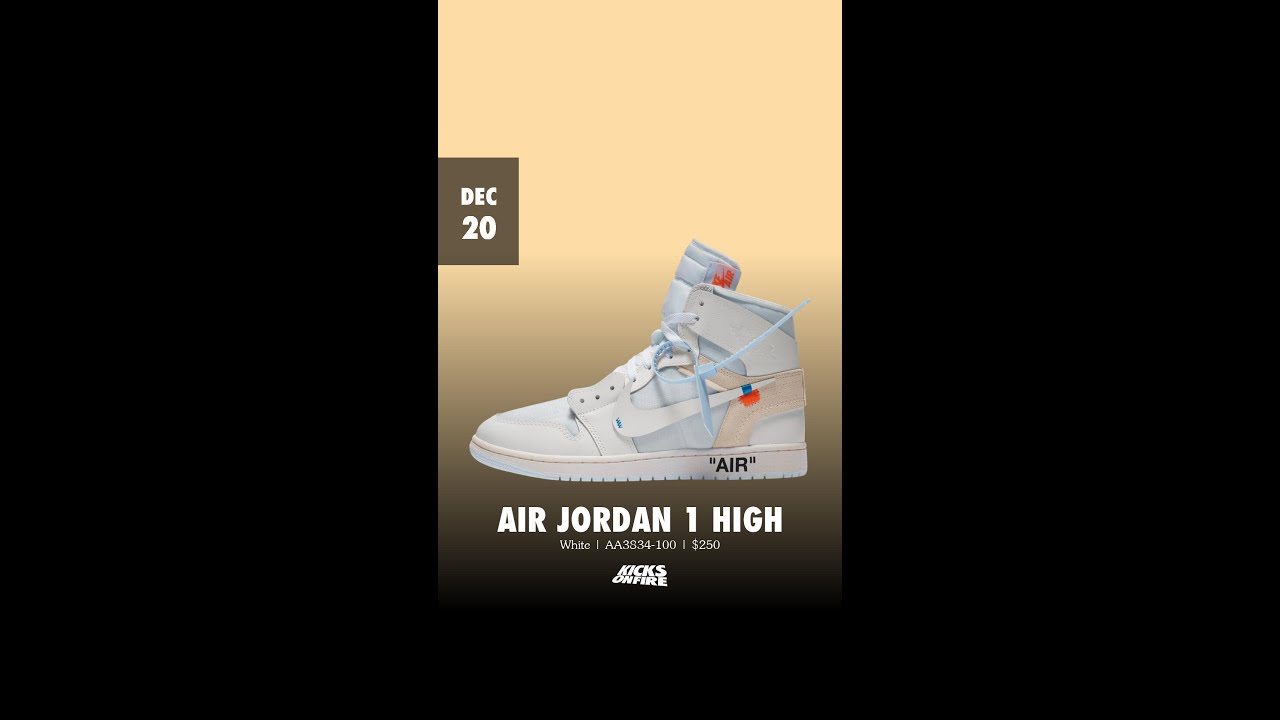 Off White x Air Jordan 1 High OG Alaska - December 20, 2025
