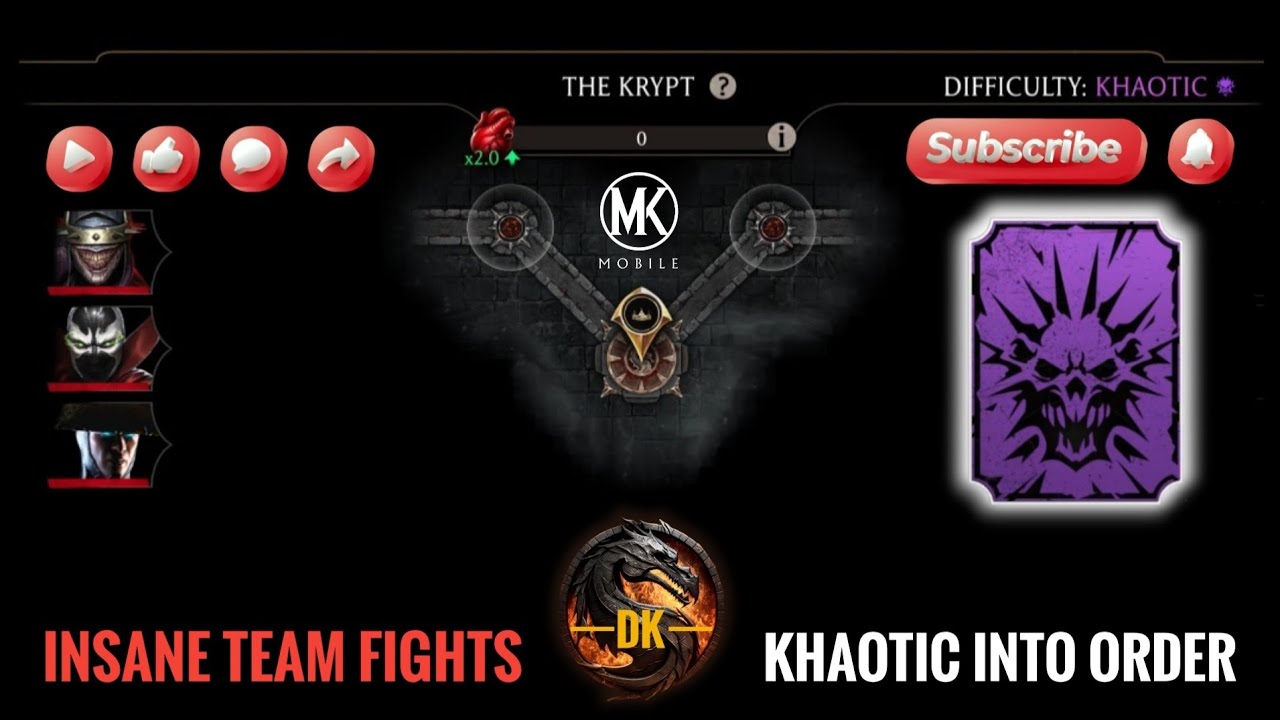 Khaotic Krypt▪️Insane Team & Rewards 🎮 Mortal Kombat Mobile▫️MK Mobile 